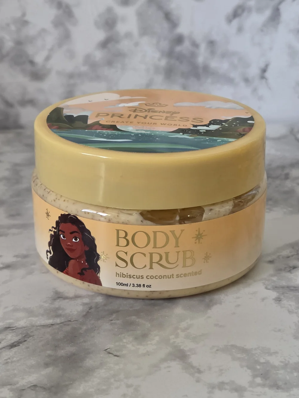Disney Princess Moana Hibiscus Coconut Body Scrub & Bath Set - Yellow